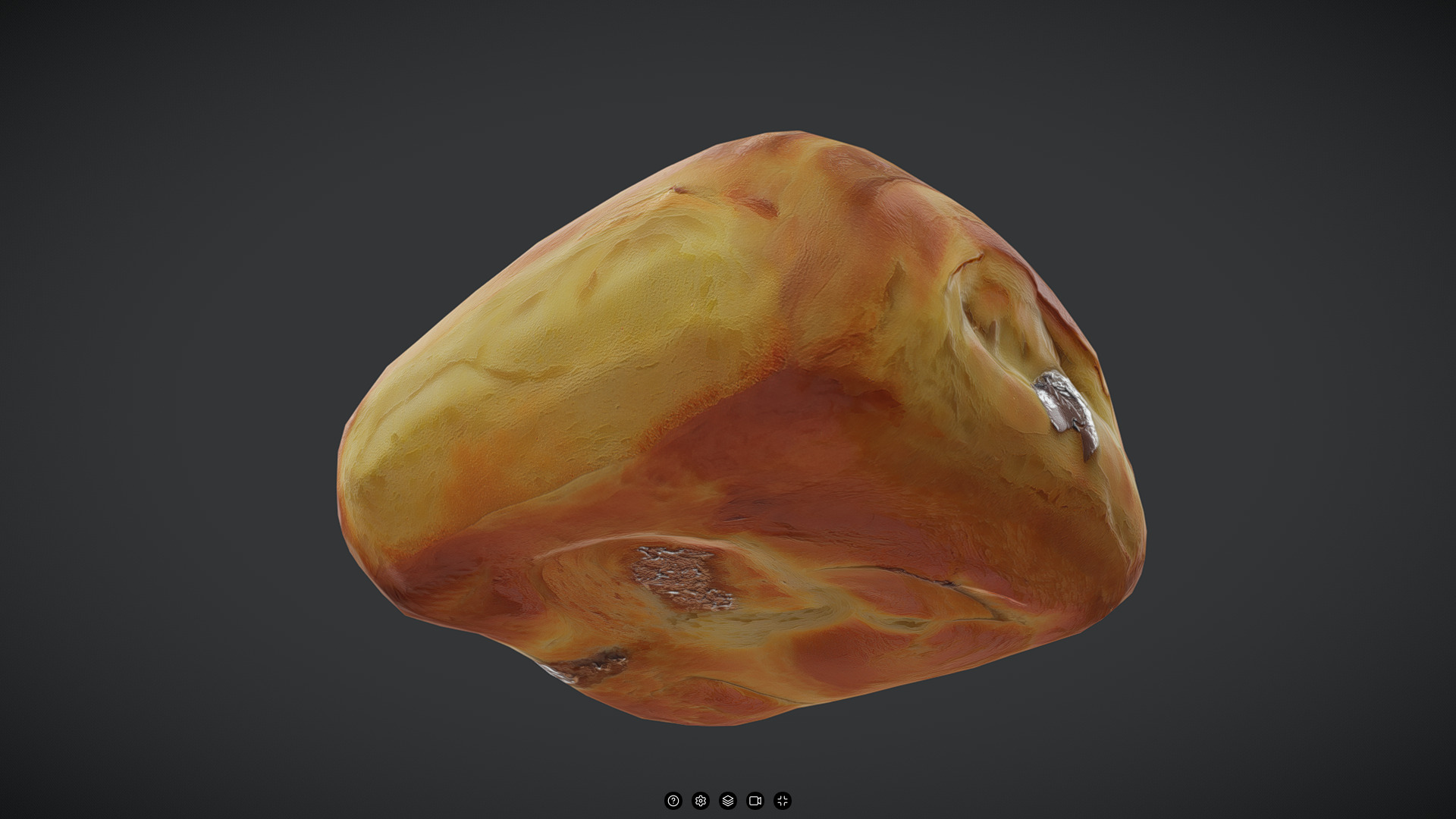 Pain au Chocolat Low-poly 3D model_3