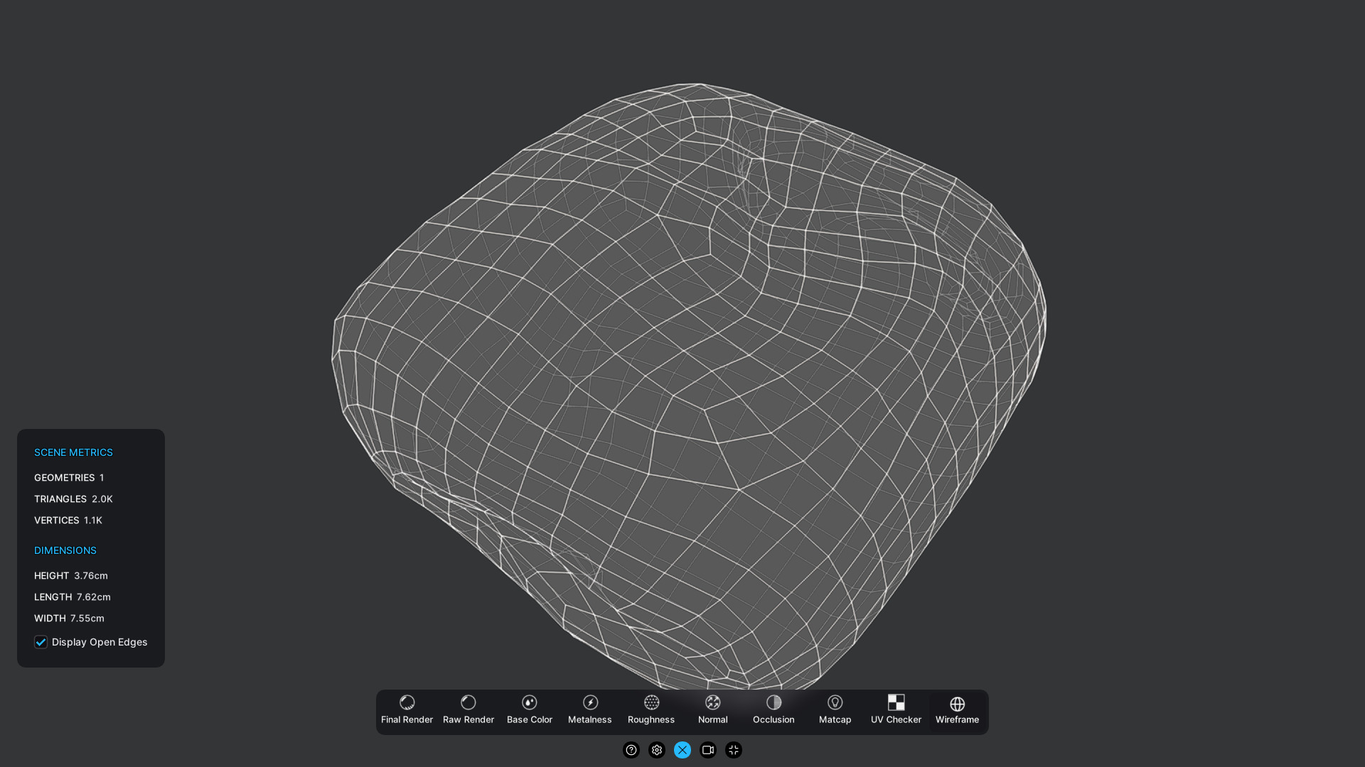 Pain au Chocolat Low-poly 3D model_6