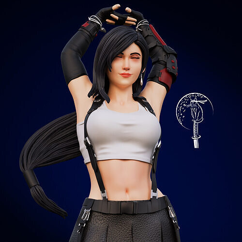 Tifa Lockhart Ready For 3D Printing 3D print model