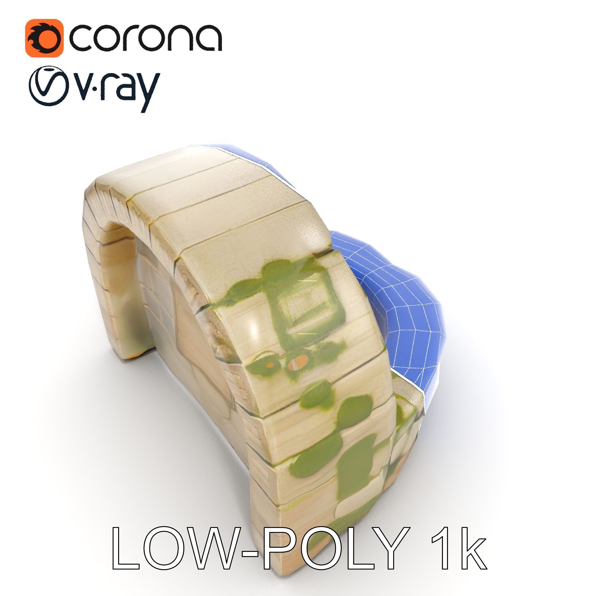 Archway Fountain Stone Model Pack Low-poly 3D model_29