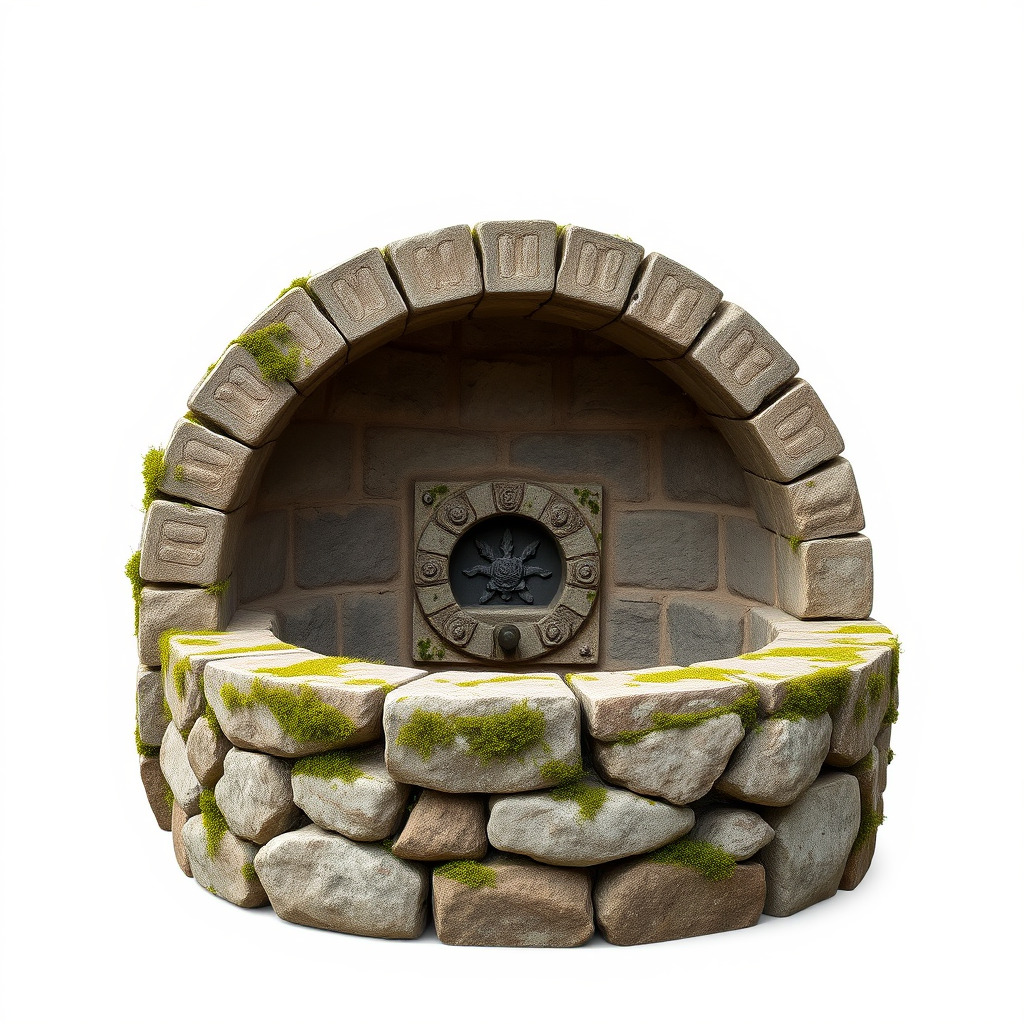 Archway Fountain Stone Model Pack Low-poly 3D model_2