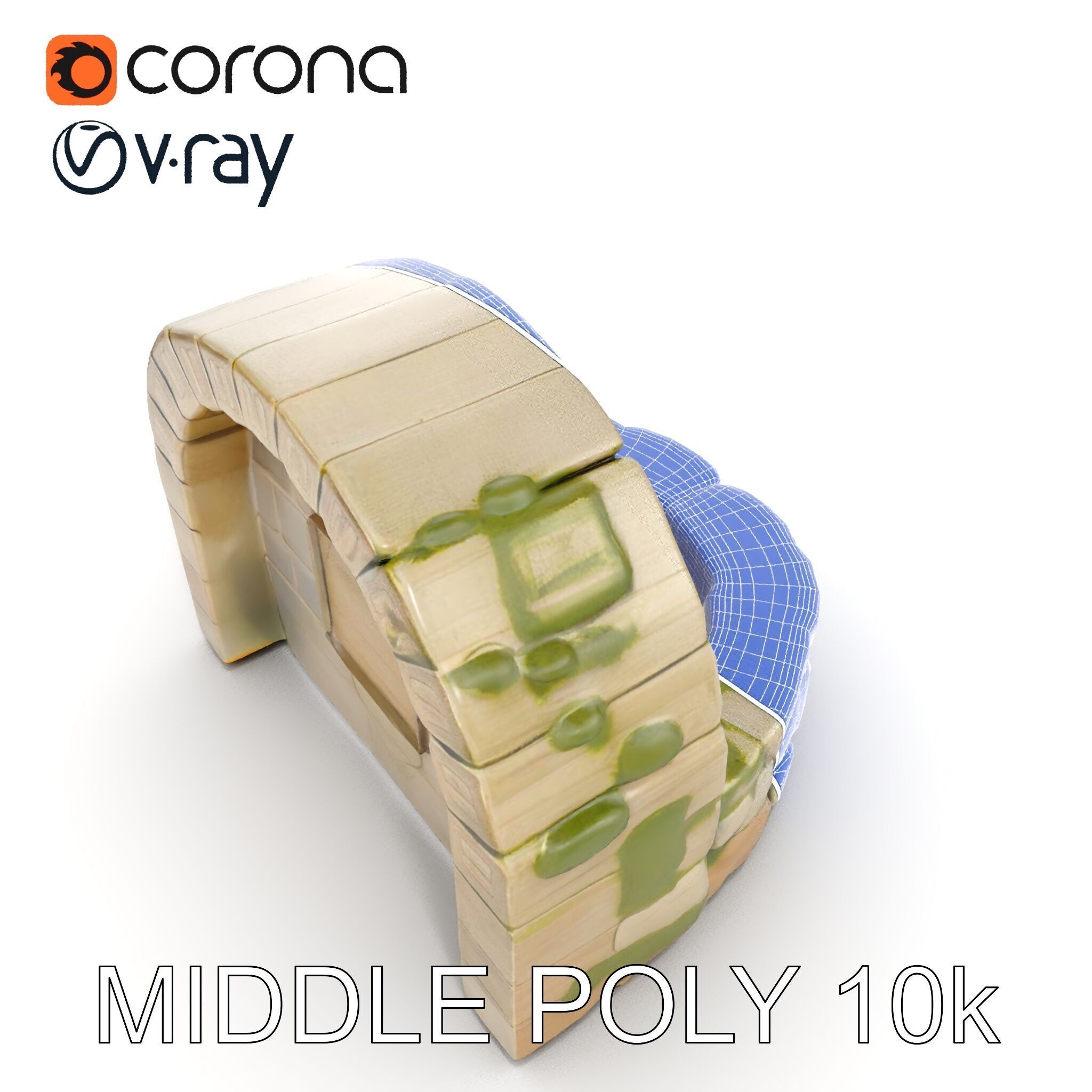 Archway Fountain Stone Model Pack Low-poly 3D model_20