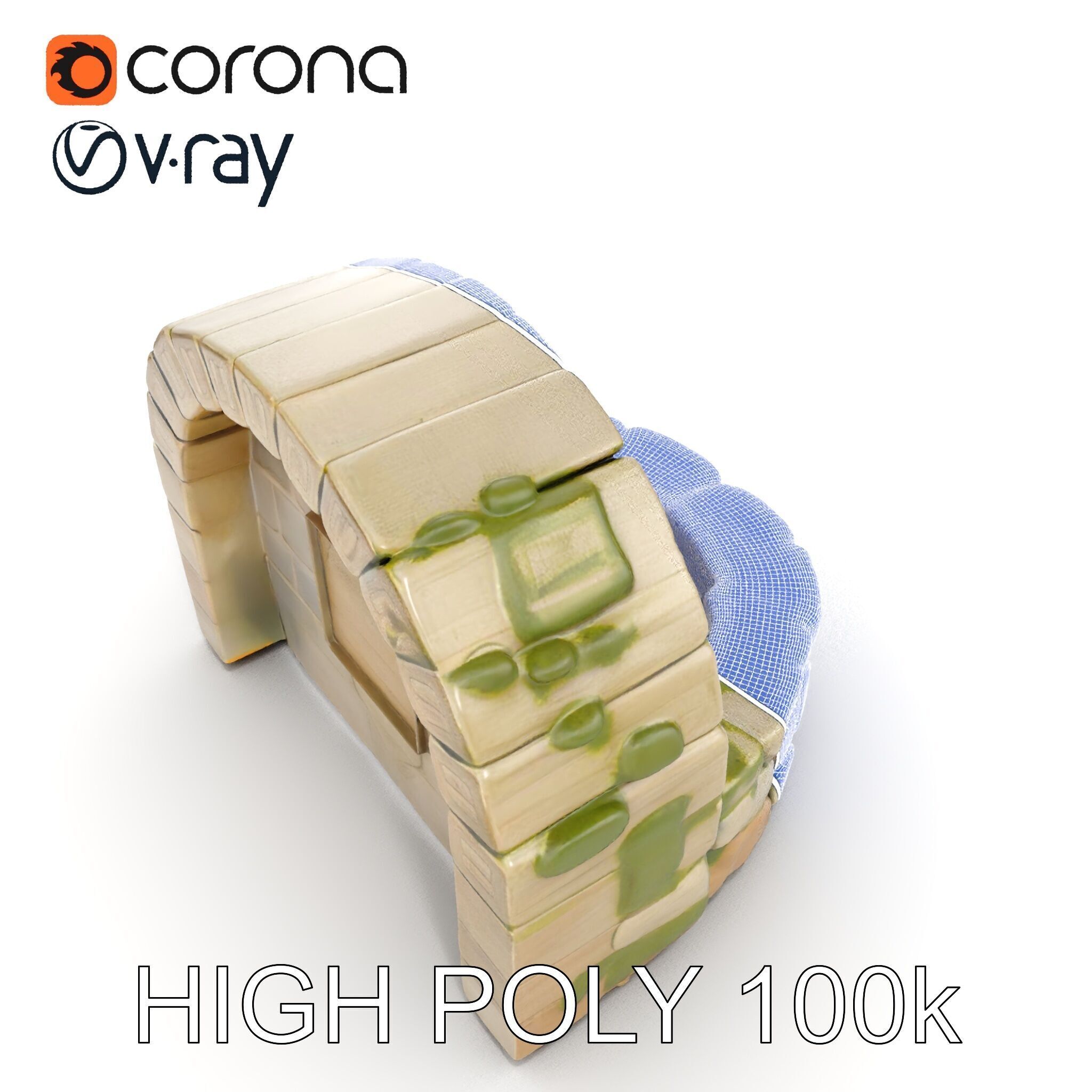 Archway Fountain Stone Model Pack Low-poly 3D model_33