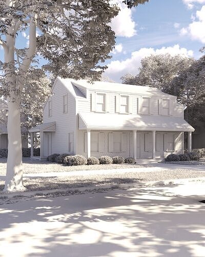 USA Neighbourhood 3D model 2