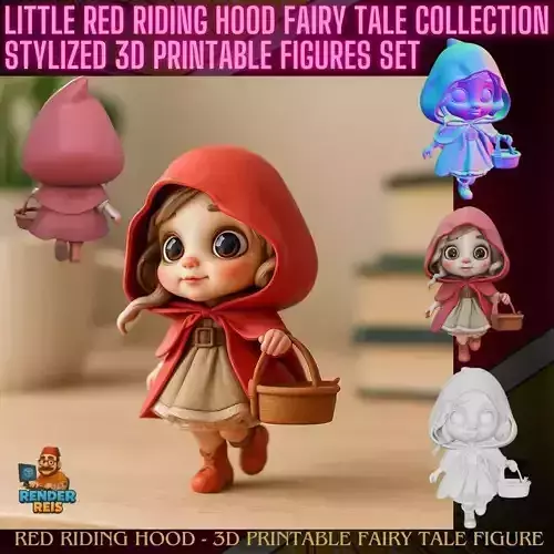 Red Riding Hood  3D Printable Fairy Tale Figure