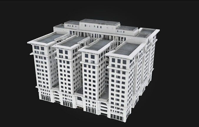 Urban Majesty Modern Skyscraper Model 3D model 7