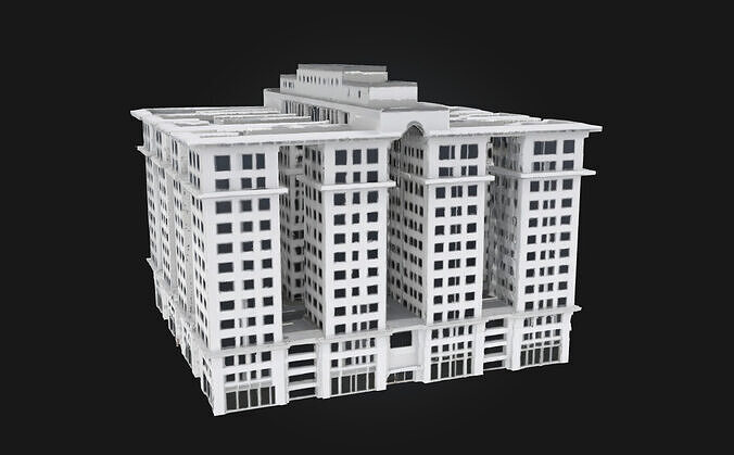 Urban Majesty Modern Skyscraper Model 3D model 4