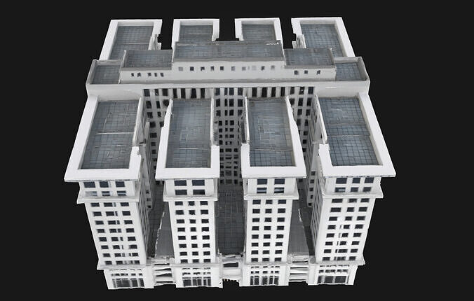 Urban Majesty Modern Skyscraper Model 3D model 5
