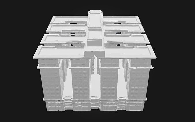 Urban Majesty Modern Skyscraper Model 3D model 2
