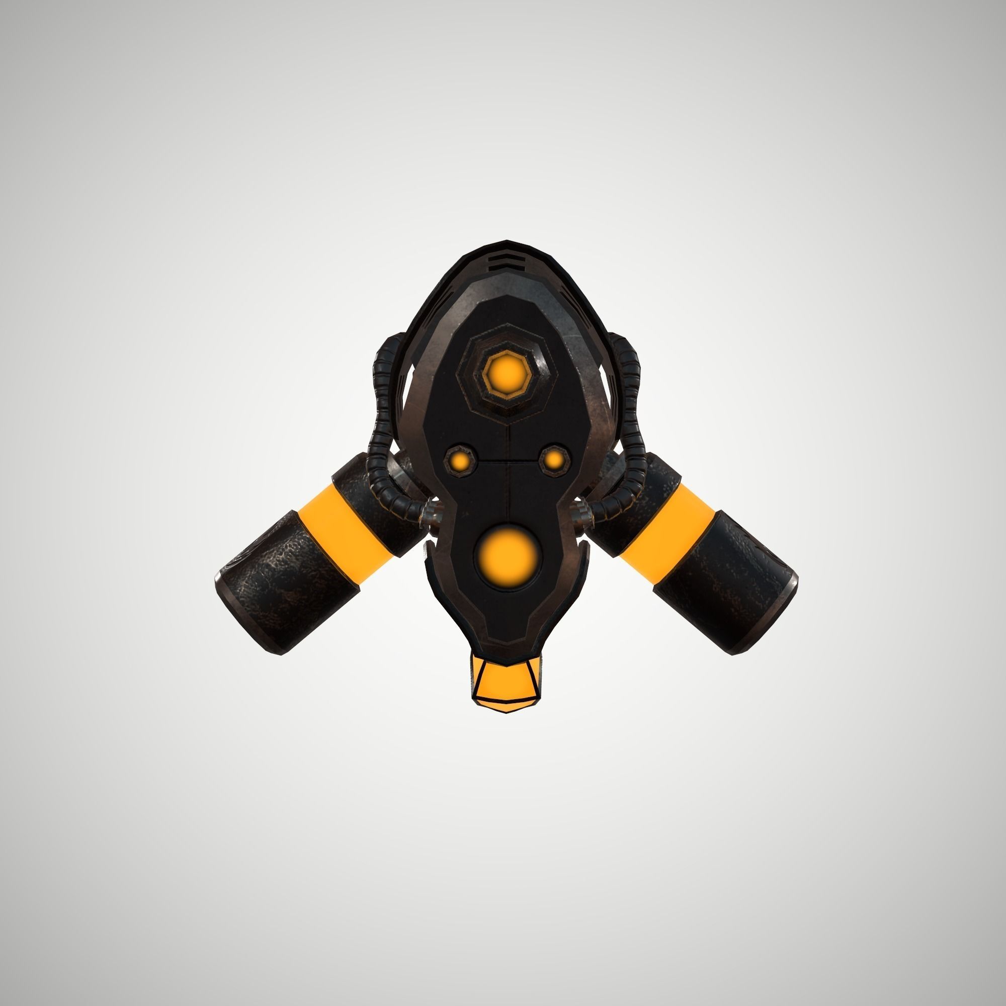 Futuristic Rifle 01 Low-poly 3D model_7