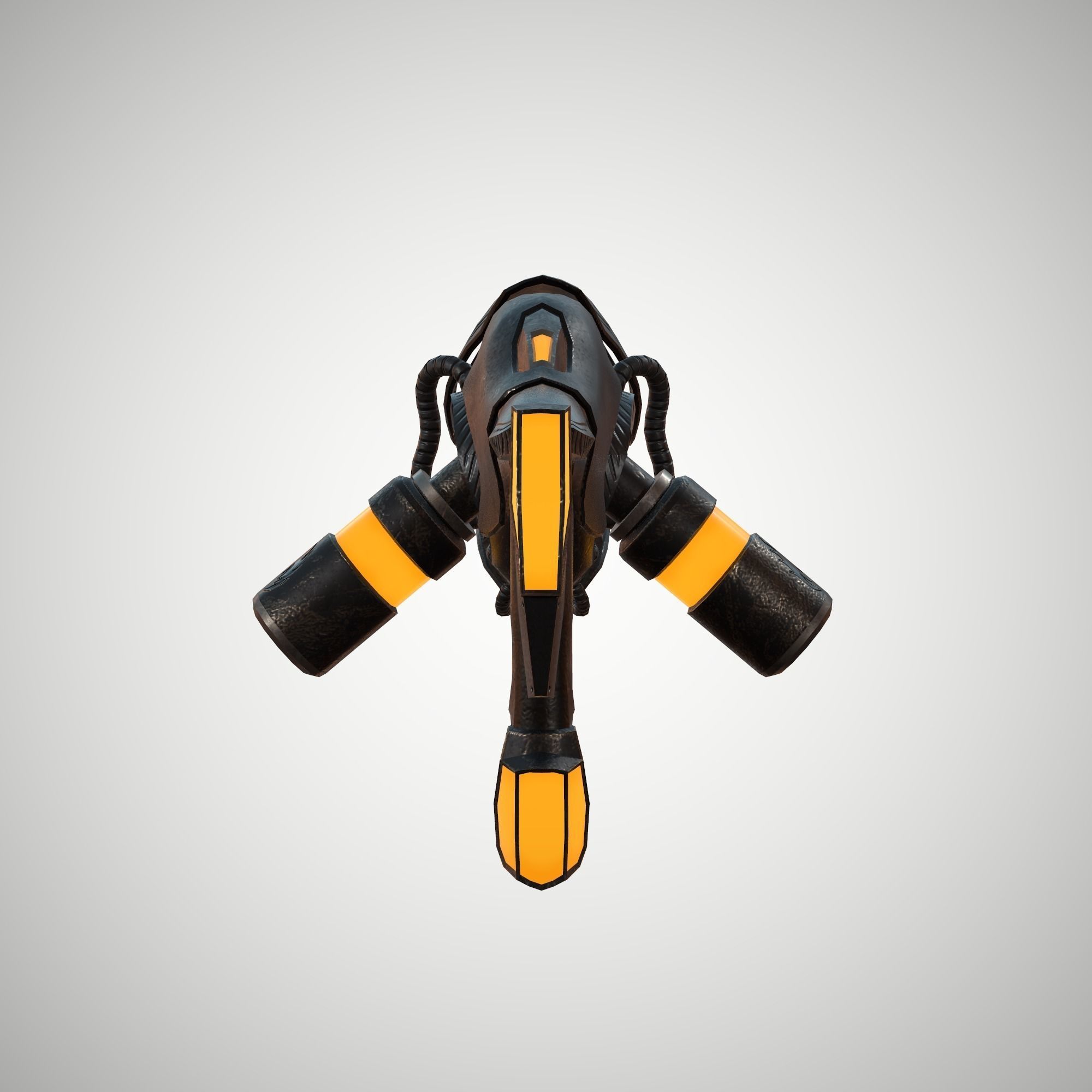 Futuristic Rifle 01 Low-poly 3D model_9