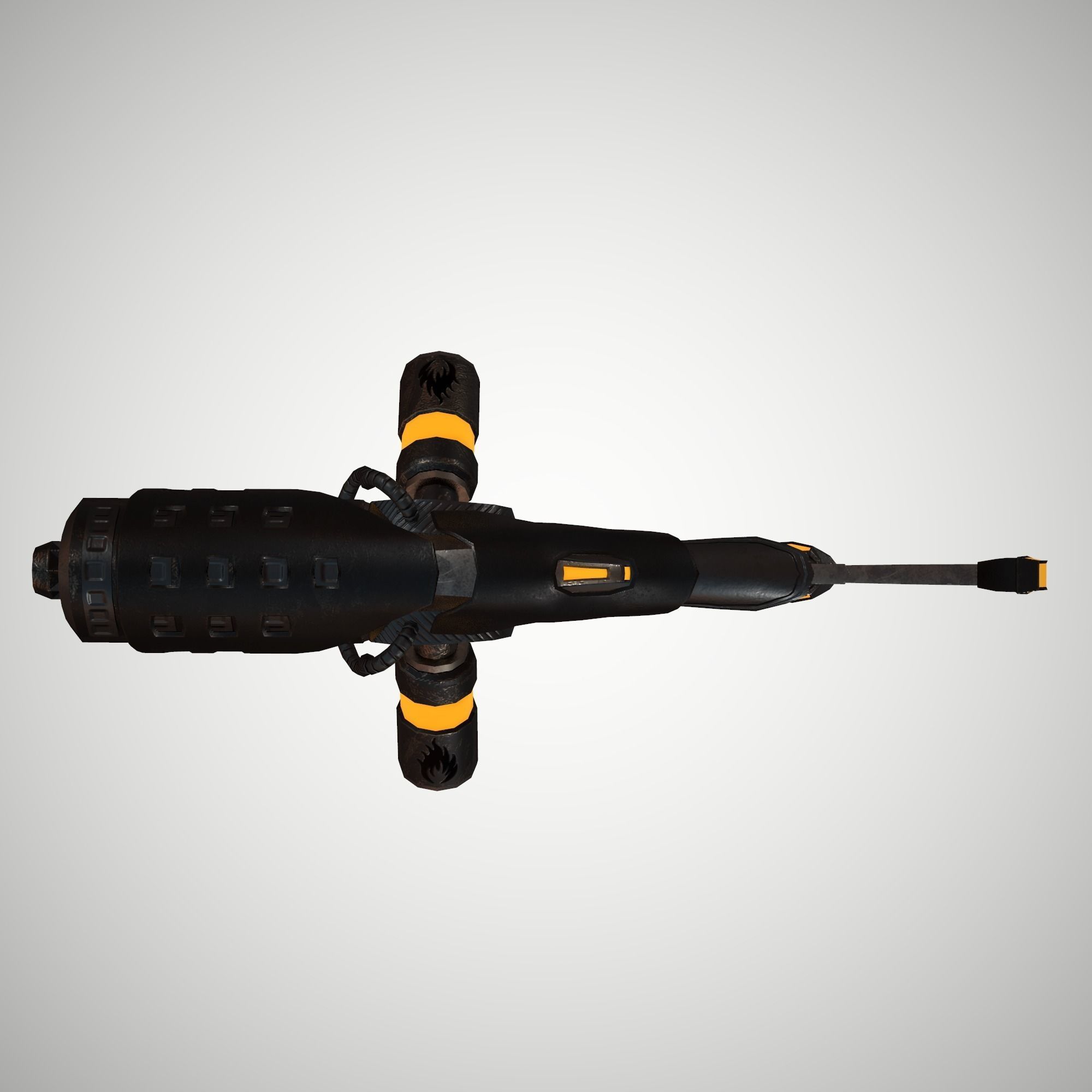 Futuristic Rifle 01 Low-poly 3D model_3