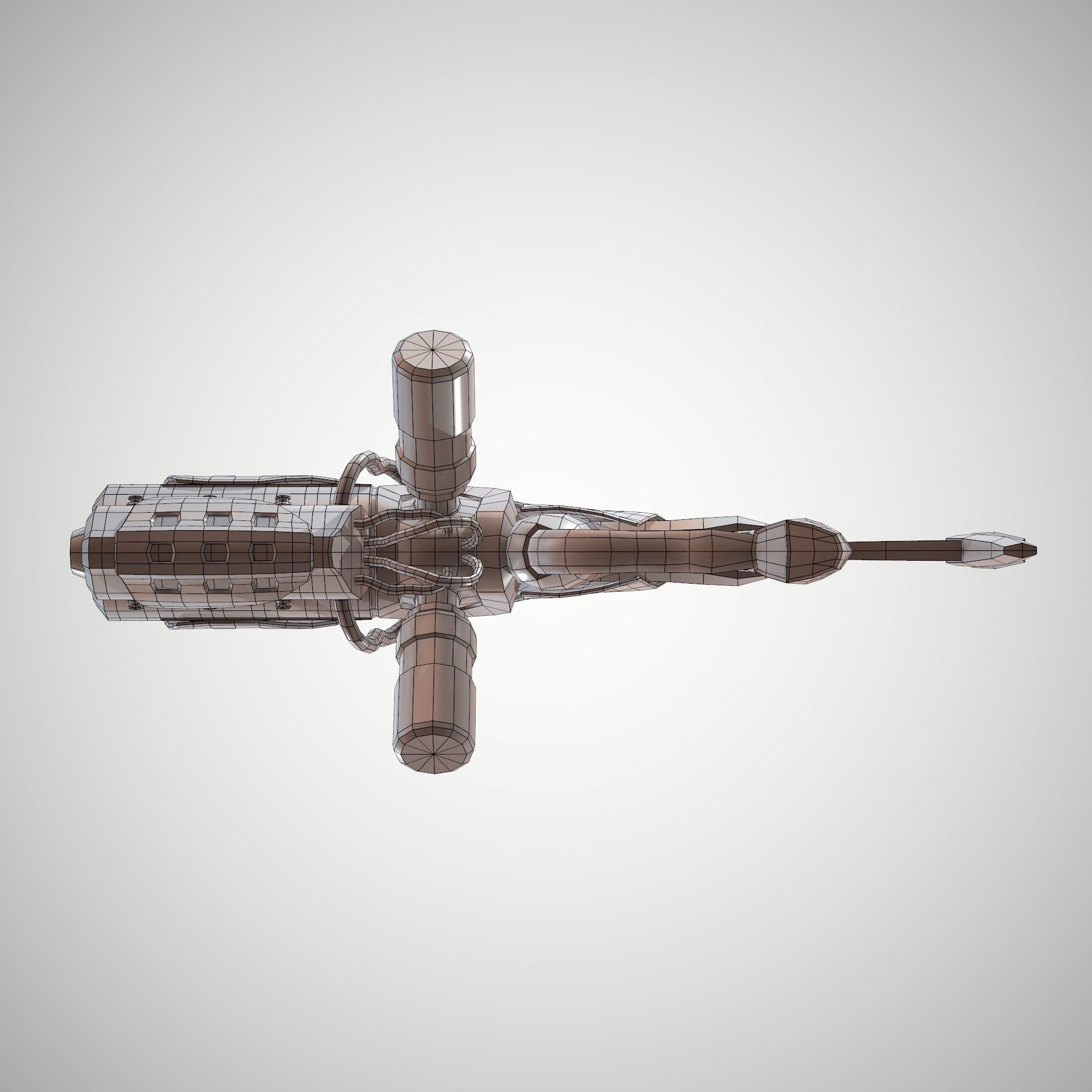 Futuristic Rifle 01 Low-poly 3D model_6