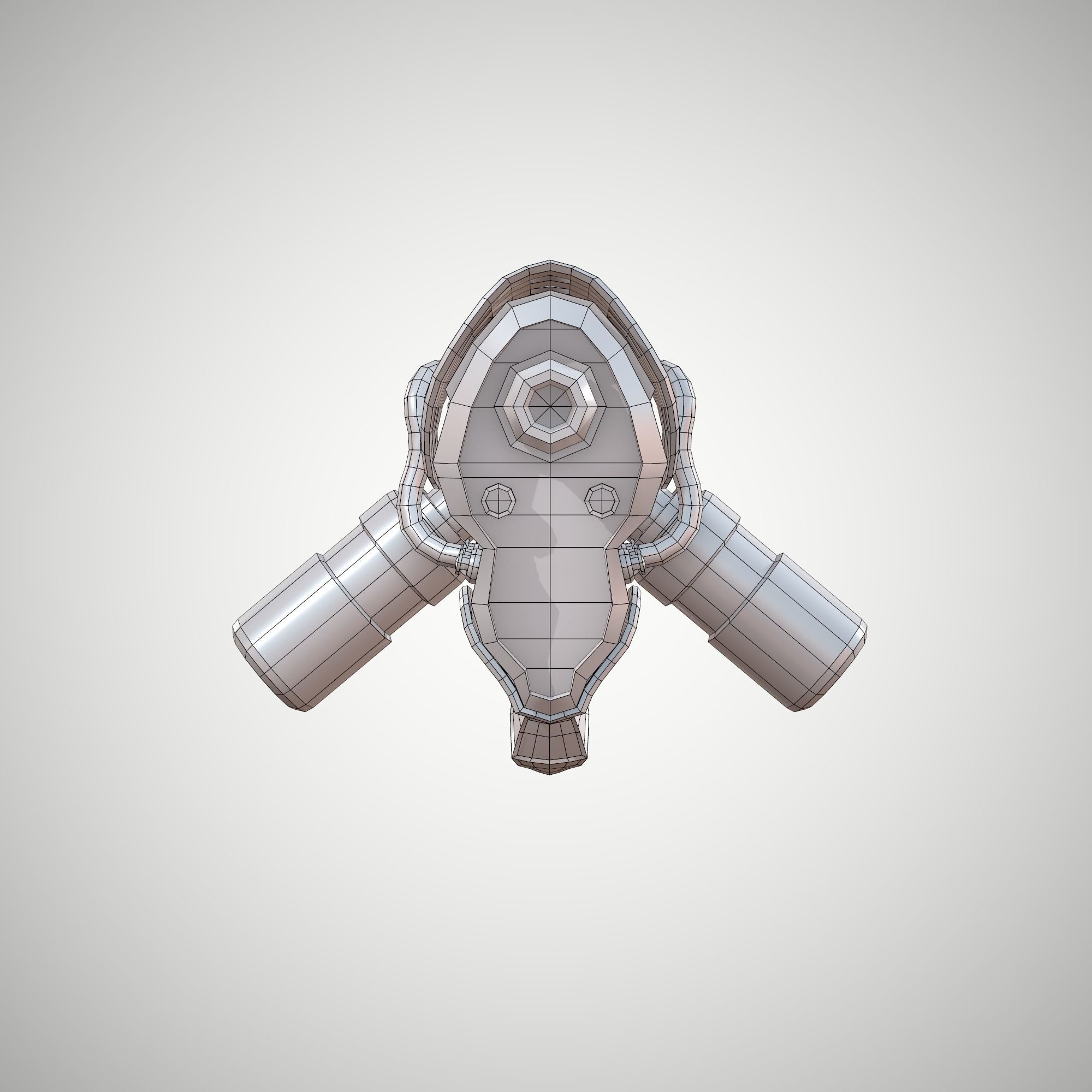 Futuristic Rifle 01 Low-poly 3D model_8