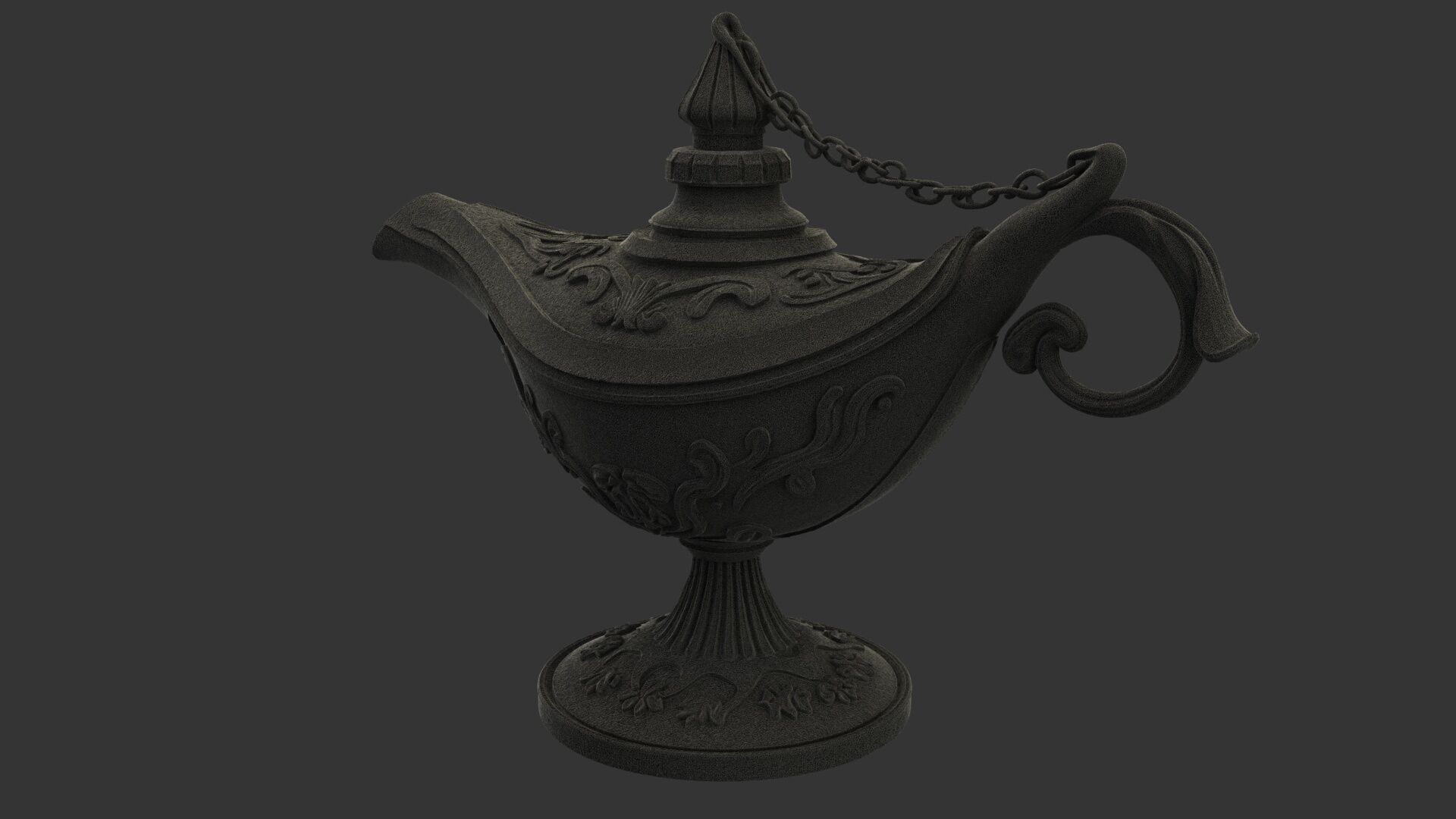 Chinese red magic lamp   Low-poly 3D model_7