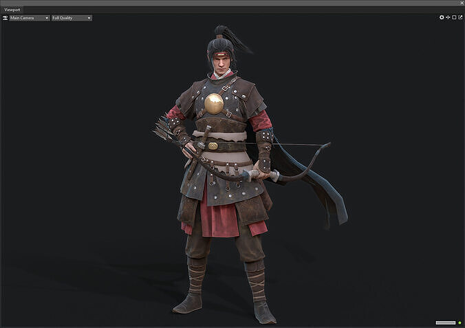 Ancient archers Low-poly 3D model