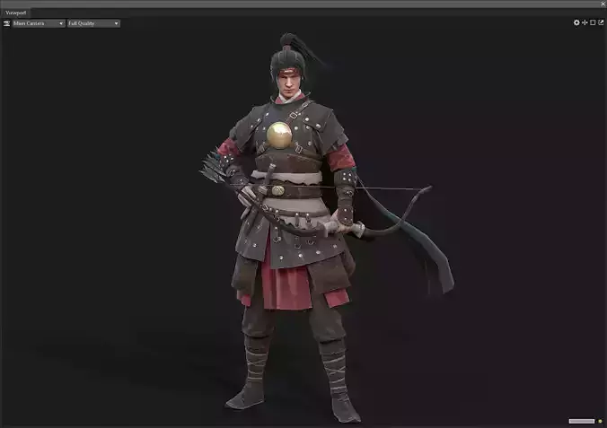 Ancient archers Low-poly 3D model
