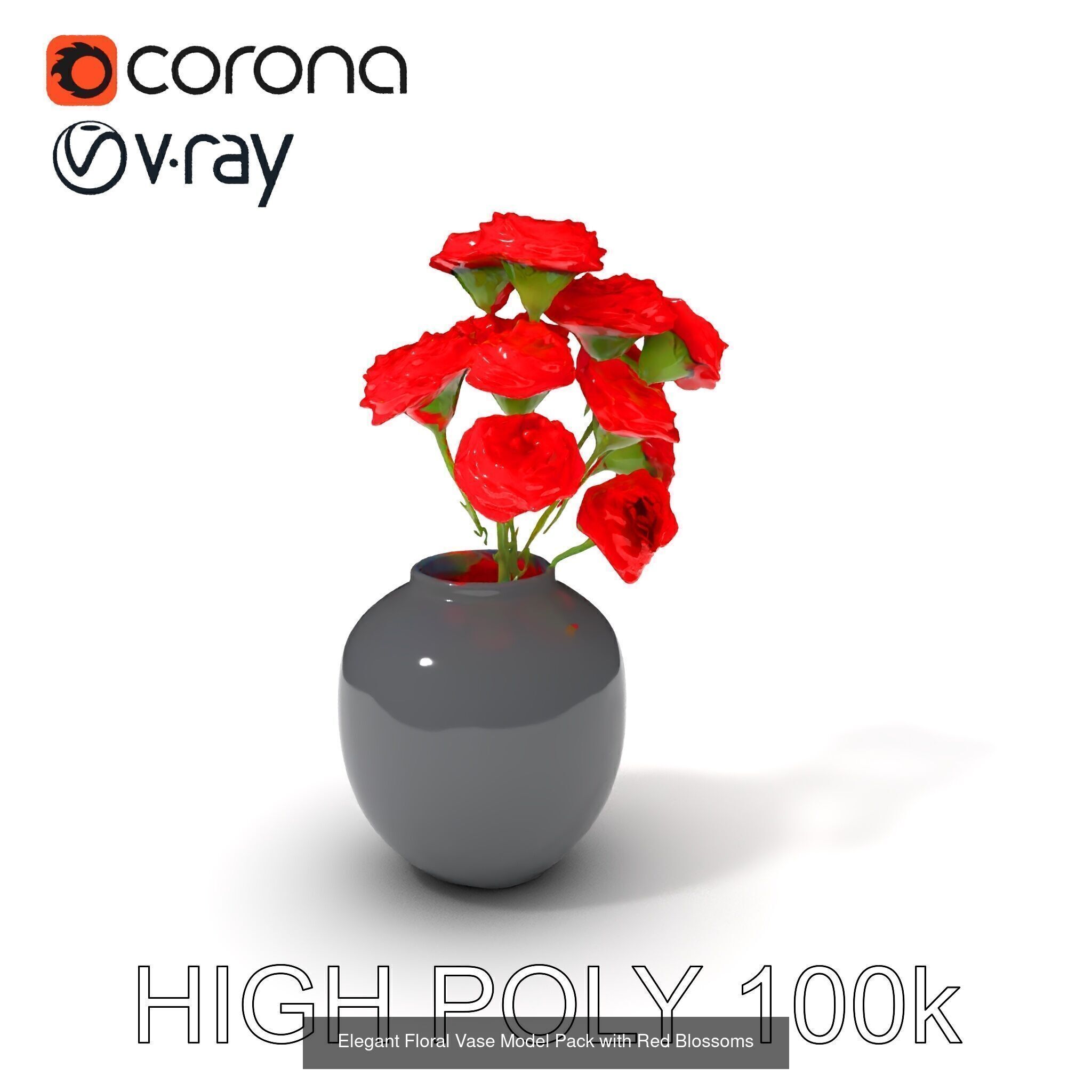 Vibrant Vase 3D Model Pack 3D Model Collection_14