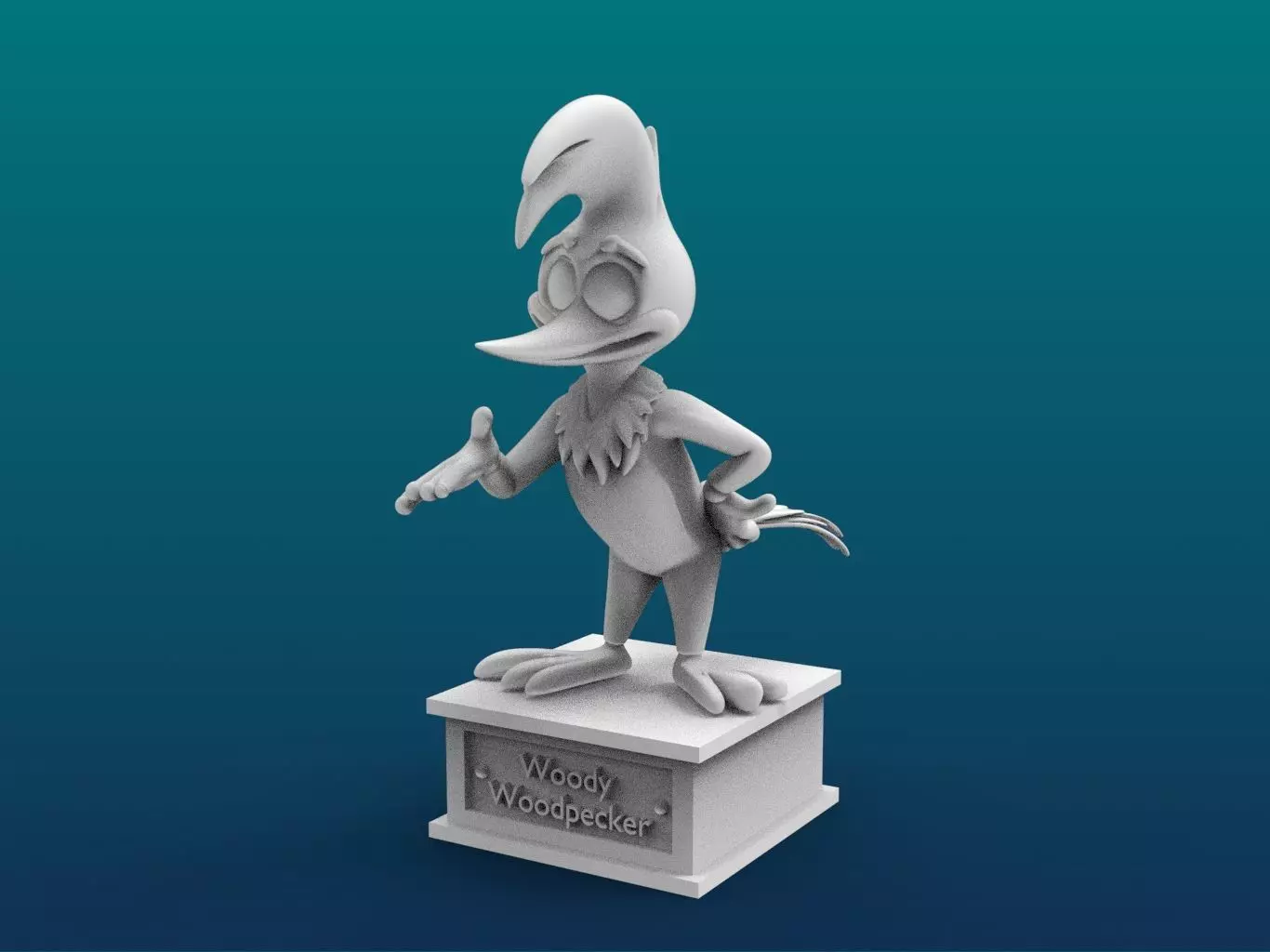Woody Woodpecker Cartoon Figure Print 3D Printer 3D print model
