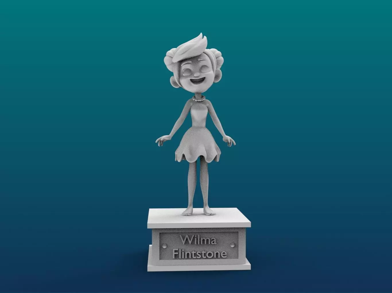 Wilma Flintstone Cartoon Figure Print 3D Printer 3D print model