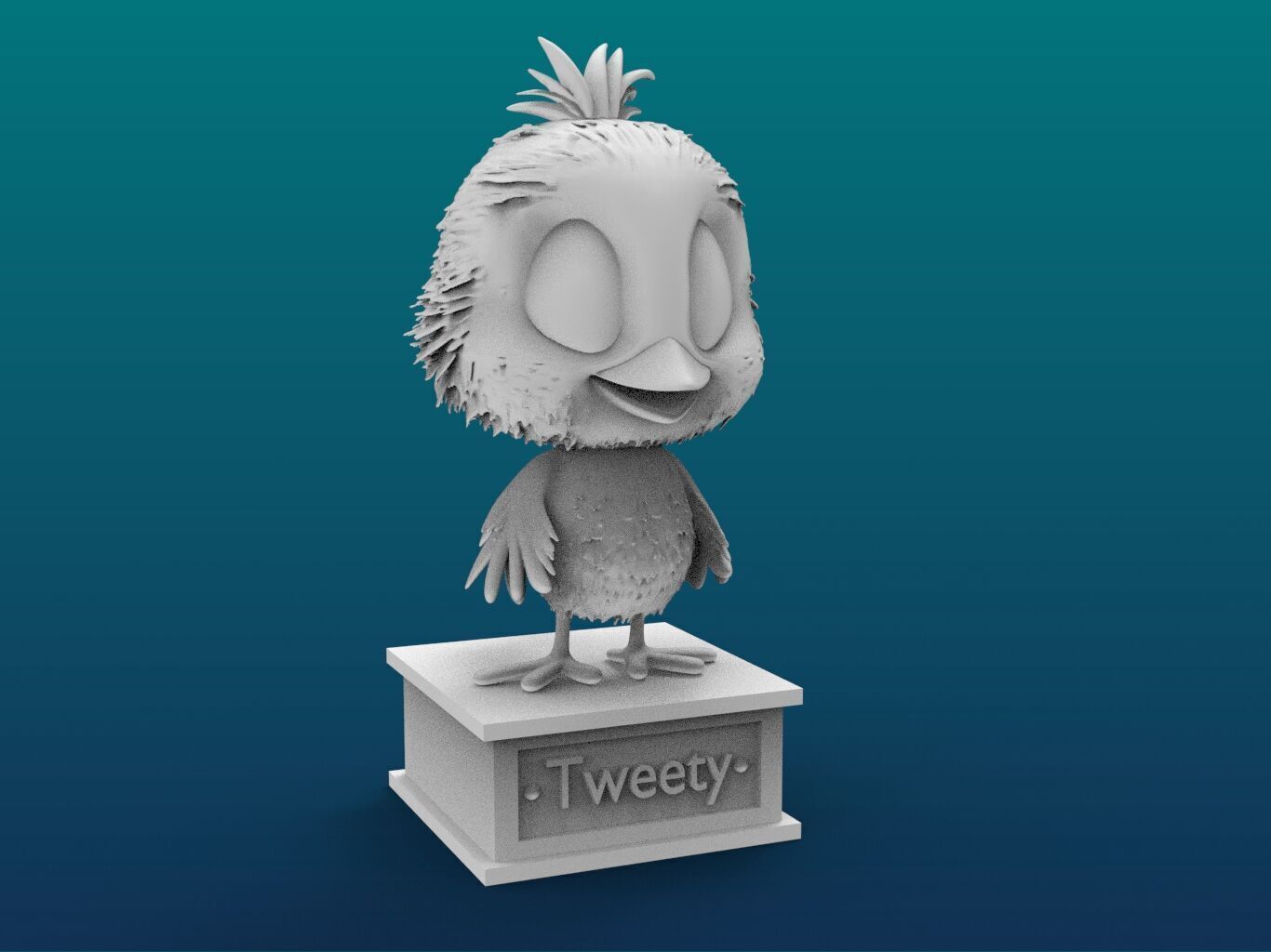 Tweety Cartoon Figure Print 3D Printer 3D print model_1