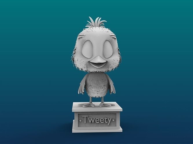 Tweety Cartoon Figure Print 3D Printer 3D print model