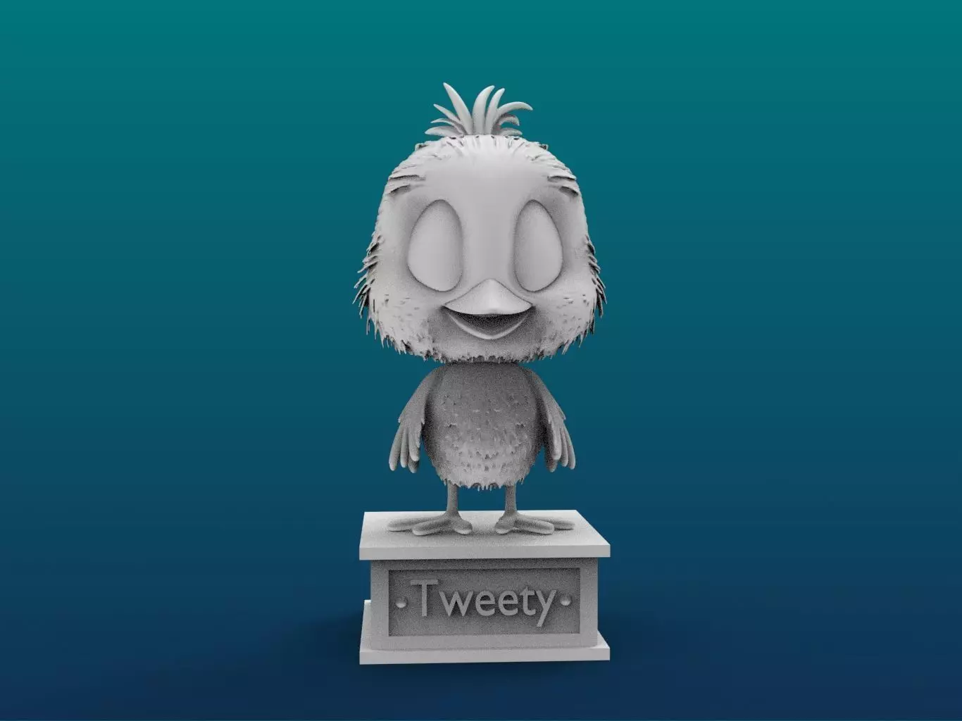 Tweety Cartoon Figure Print 3D Printer 3D print model_0