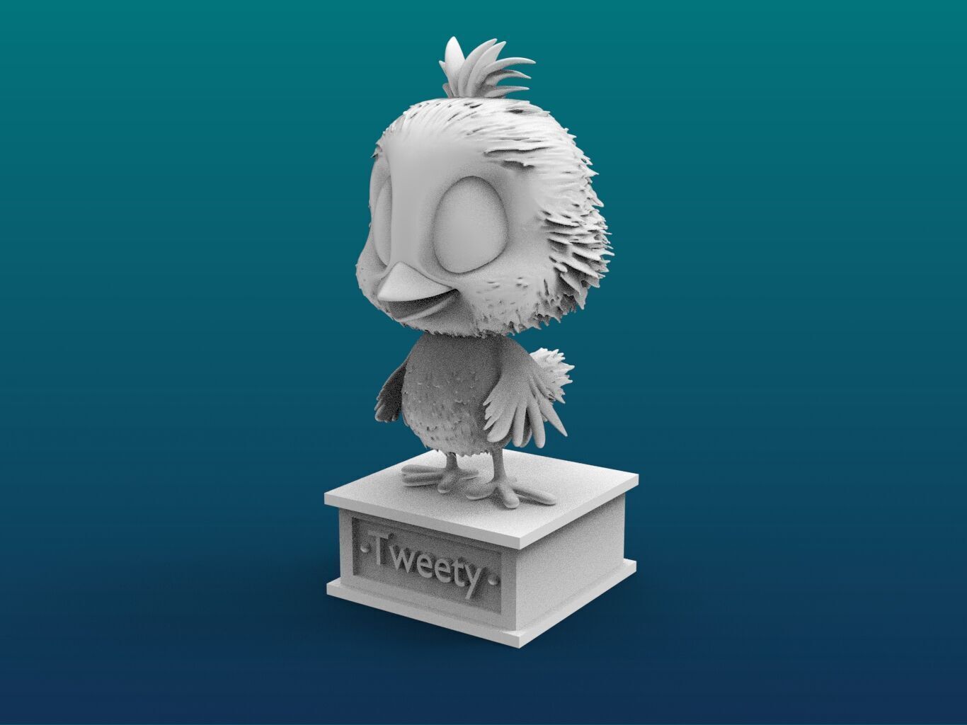 Tweety Cartoon Figure Print 3D Printer 3D print model_2