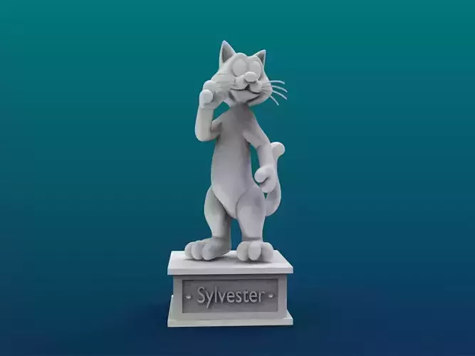 Sylvester Cartoon Figure Print 3D Printer