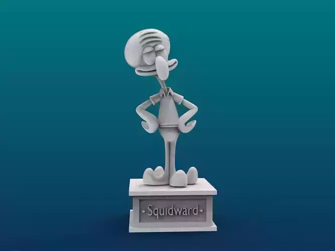 Squidward Cartoon Figure Print 3D Printer
