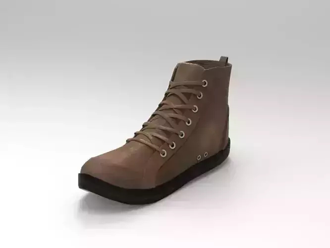 Low polygon Boot ready for game