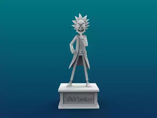 Rick Sanchez Cartoon Figure Print 3D Printer