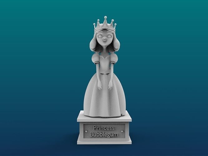 Princess Bubblegum Cartoon Figure Print 3D Printer 3D print model
