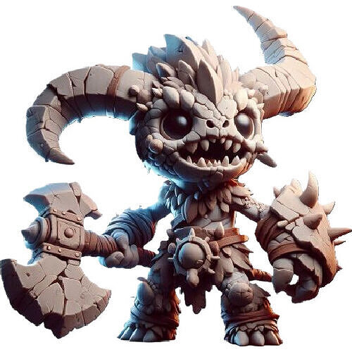 Demon Warrior Low-poly 3D model