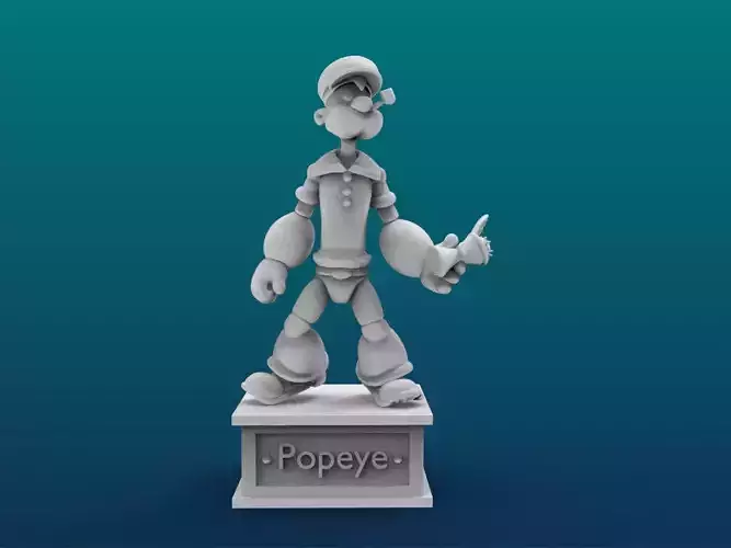 Popeye Cartoon Figure Print 3D Printer