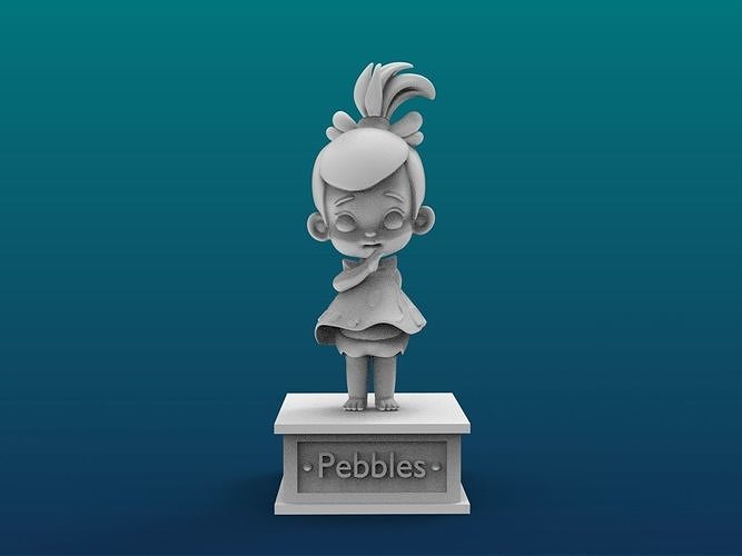 Pebbles Cartoon Figure Print 3D Printer 3D print model