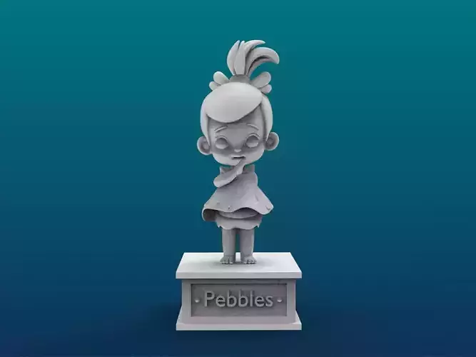 Pebbles Cartoon Figure Print 3D Printer 3D print model