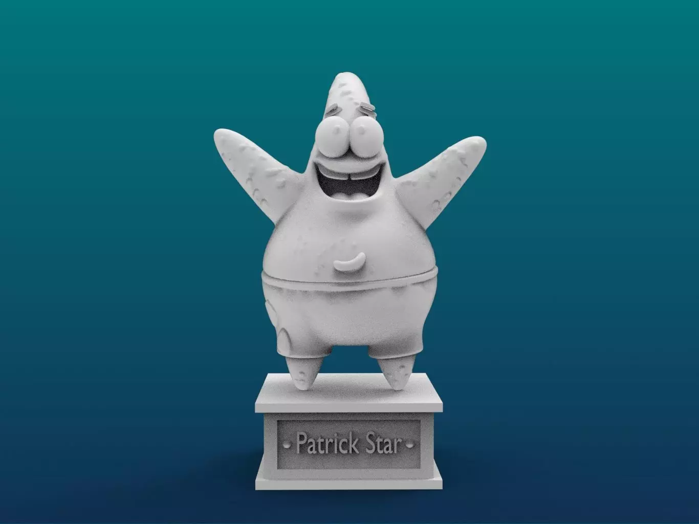 Patrick Star Cartoon Figure Print 3D Printer 3D print model