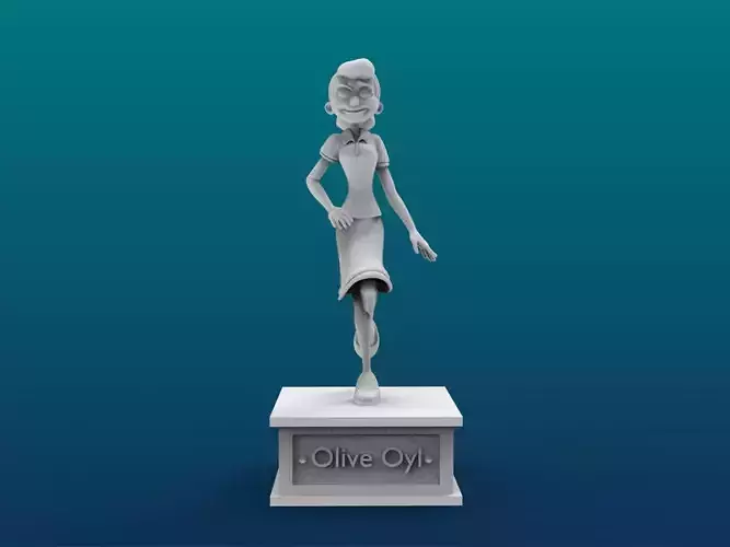 Olive Oyl Cartoon Figure Print 3D Printer