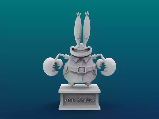 Mr Krabs Cartoon Figure Print 3D Printer 3D print model