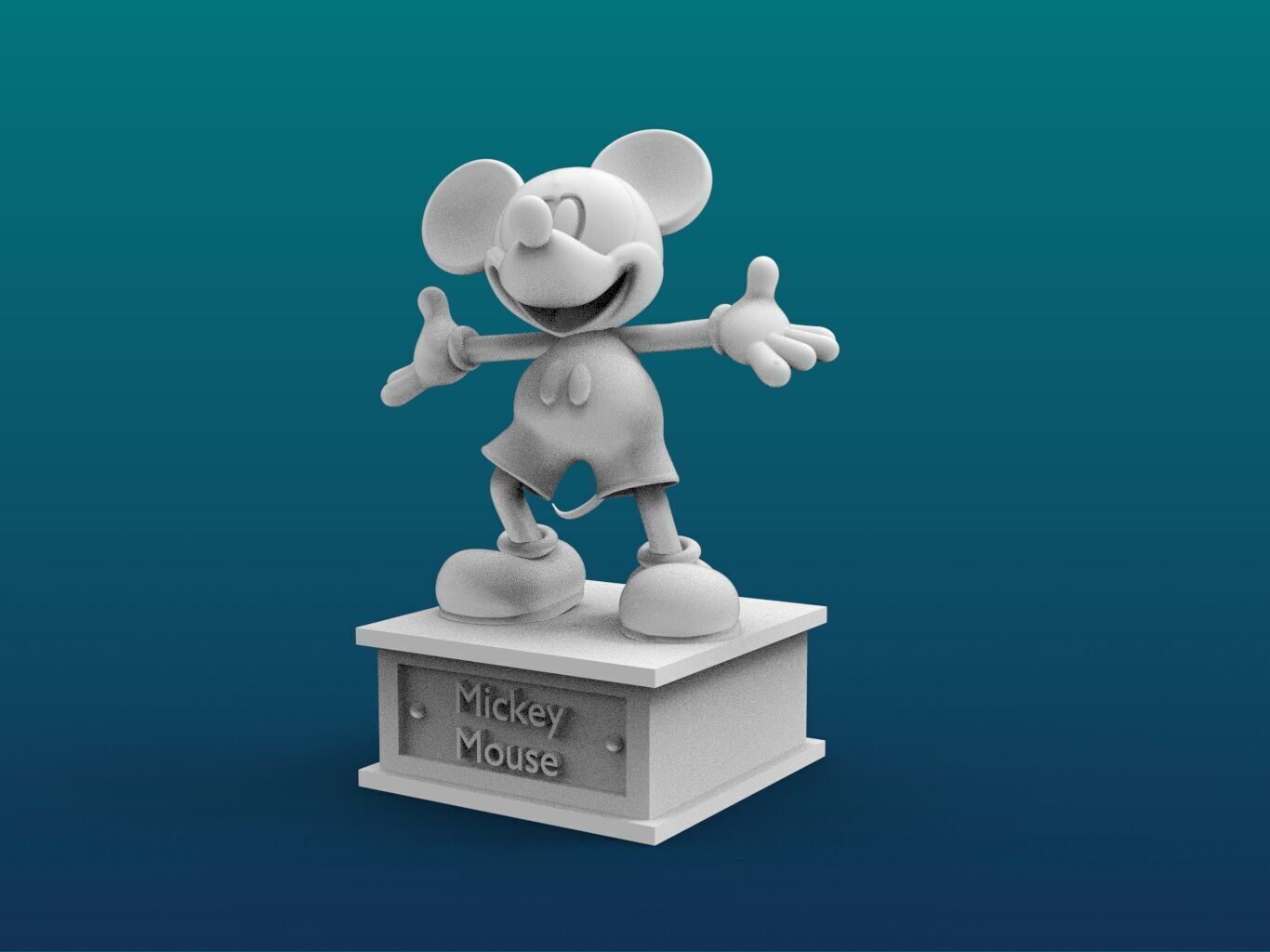 Mickey Mouse Cartoon Figure Print 3D Printer 3D print model_2