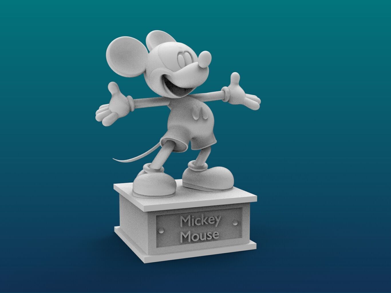Mickey Mouse Cartoon Figure Print 3D Printer 3D print model_1