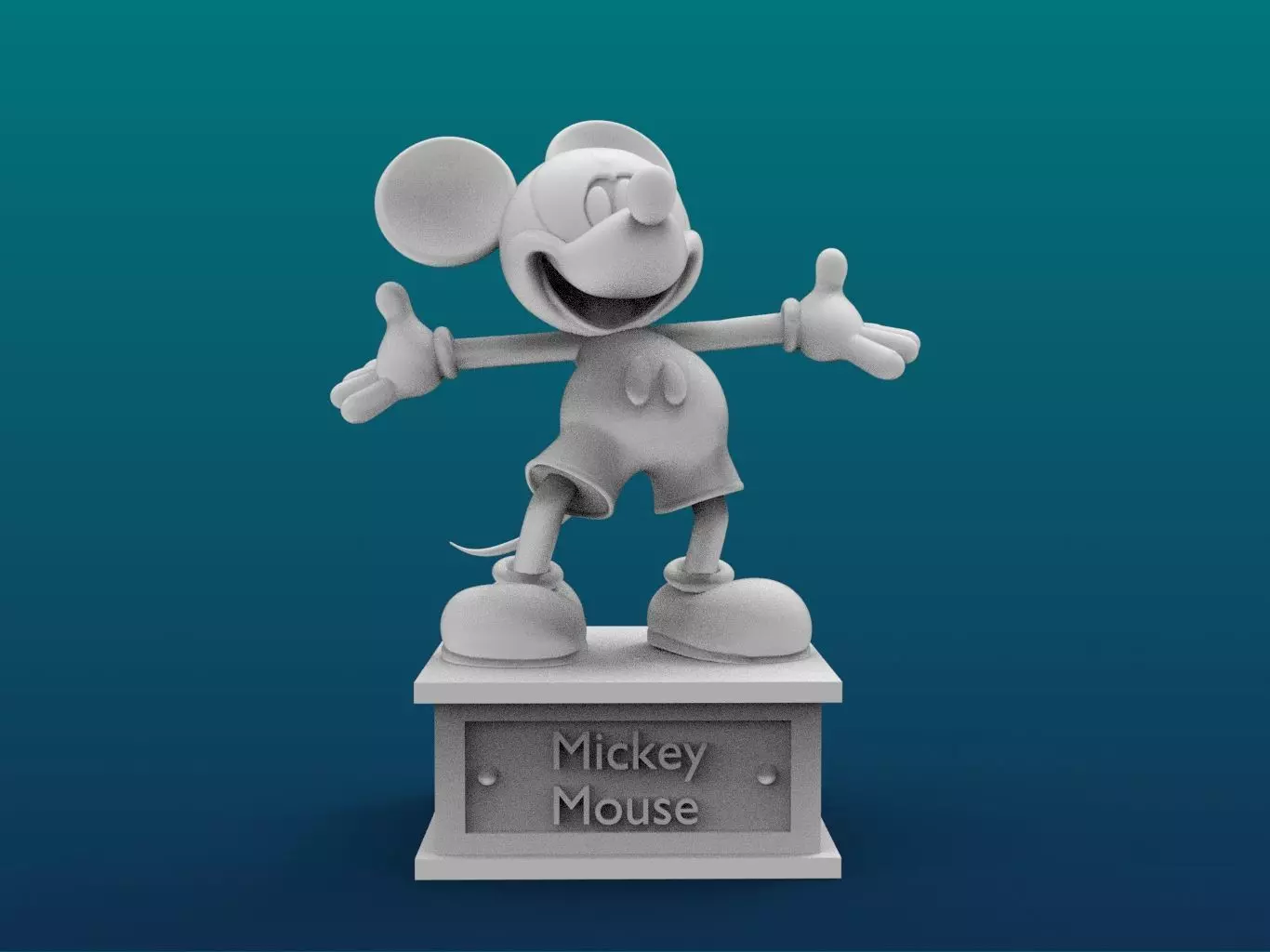 Mickey Mouse Cartoon Figure Print 3D Printer 3D print model_0