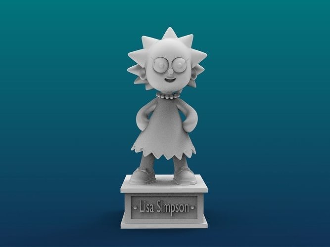 Lisa Simpson Cartoon Figure Print 3D Printer 3D print model