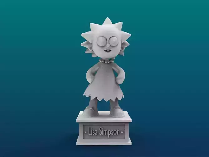 Lisa Simpson Cartoon Figure Print 3D Printer