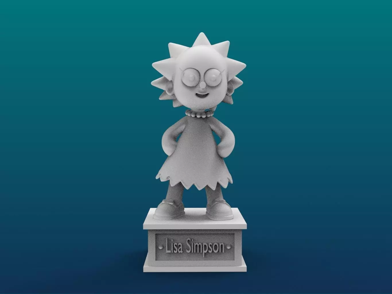 Lisa Simpson Cartoon Figure Print 3D Printer 3D print model