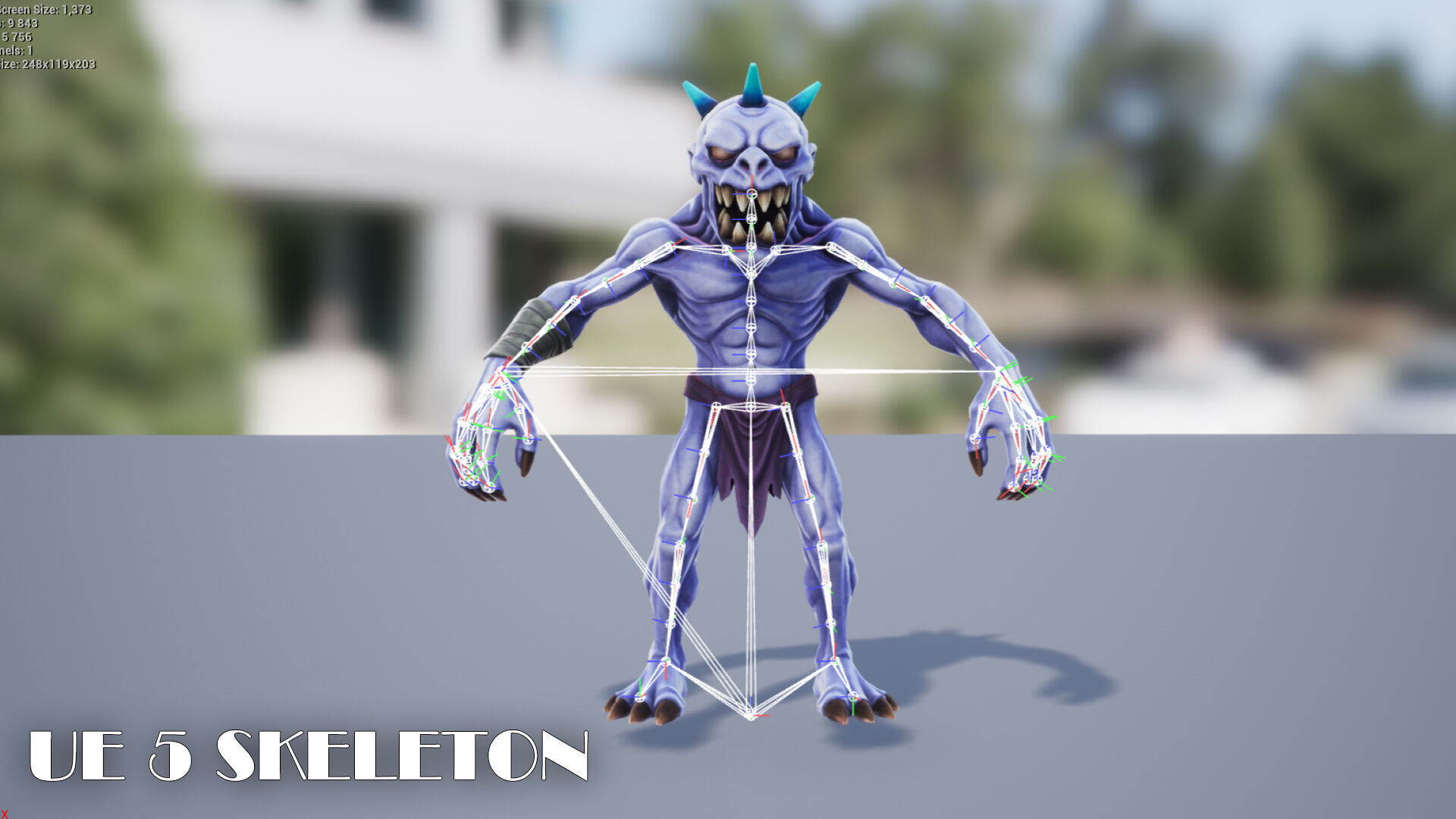 Ghoul - Game ready character Low-poly 3D model_7
