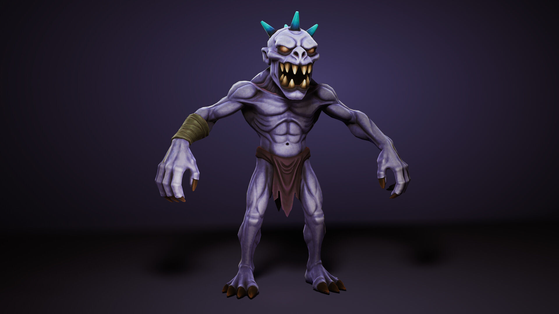 Ghoul - Game ready character Low-poly 3D model_1