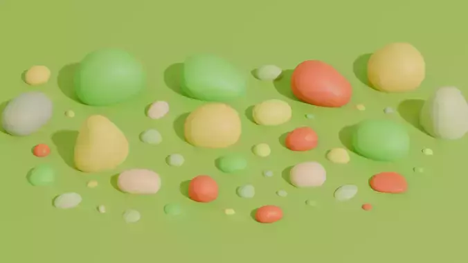 Stylized Low Poly Cartoon Rocks Low-poly 3D model