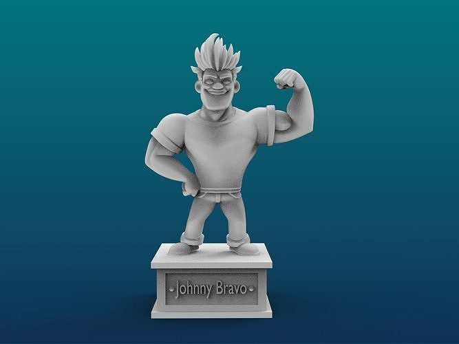 Johnny Bravo Cartoon Figure Print 3D Printer 3D print model